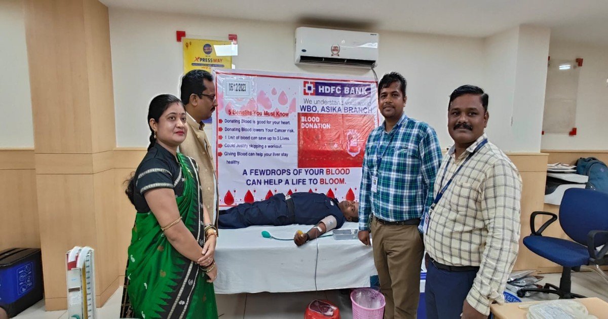 Blood Donation Camp by HDFC Bank Aska Branch