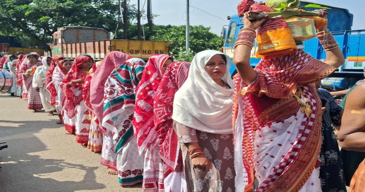 Kalas Yatra for Sri Sri Mahalakshmi Puja at Mukundpur Village